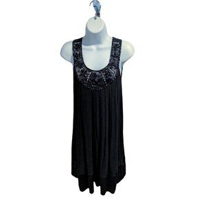 Forever Black Sleeveless Stretch Shift Dress Size S